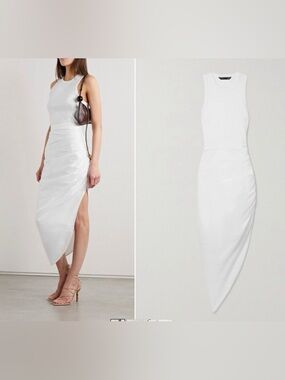 New with tags Veronica Beard White Sleeveless Finca  Midi Dress . Large